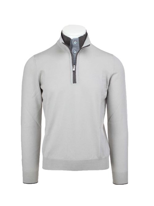 Maglia lupetto con zip e bottoni Gran Sasso | Maglie | 5715814223043